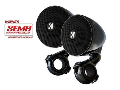 Kicker - Kicker 47PSMB32 PSM3 3" Powersports Handlebar Speaker Pods 2 Ohm Black Pair