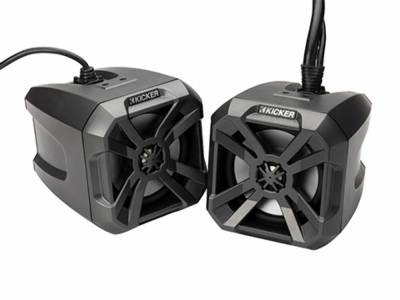 Kicker - Kicker 48BTCAN65 BTCAN65 PowerCans 6.5" Bluetooth Speaker Pods Black Pair