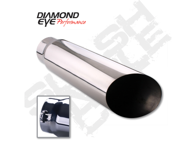 Diamond Eye Performance - Diamond Eye 5618BAC Tip Bolt-on Angle Cut 5" Id x 6" Od x 18" Long 304 Stainless