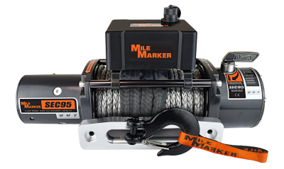 Mile Marker - Mile Marker 76-53246BW 9500 LB Winch w/Synthetic Rope