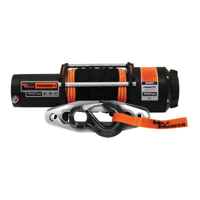 Mile Marker - Mile Marker 77-53120W 5000 LB Powersports Waterproof Synthetic Rope Winch