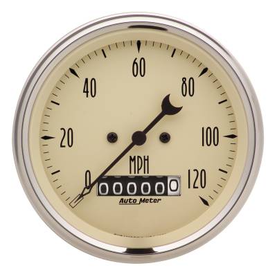 AutoMeter - AutoMeter 1879 Antique Beige Speedometer Gauge 3-3/8" Electric Programmable