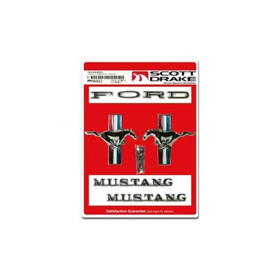 Scott Drake - Scott Drake C5ZZ-6540282-6K 65-66 Ford Mustang Emblem Set