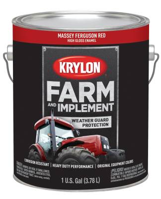 Krylon - Krylon 1968 Farm & Implement Paints High-Gloss Sheen Massey Ferguson Red
