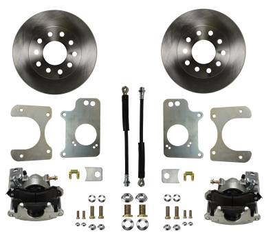 Leed Brakes - Leed Brakes RC1008 Rear Disc Brake Kit w/Plain Rotors & Zinc Plated Calipers