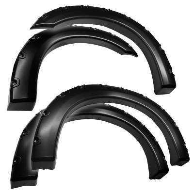 TYGER Auto - TYGER TG-FF8F4098 Rivet Style 4Pc Fender Flares for 99-07 Ford F250/F350