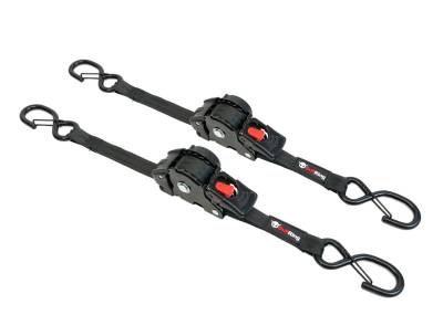 SpeedStrap - SpeedStrap R1300 1" x 10' Retractable Ratchet Tie Down 2 Pack Bullring