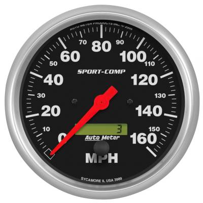 AutoMeter - AutoMeter 3989 Sport-Comp Speedometer Gauge 5" Electric Programmable