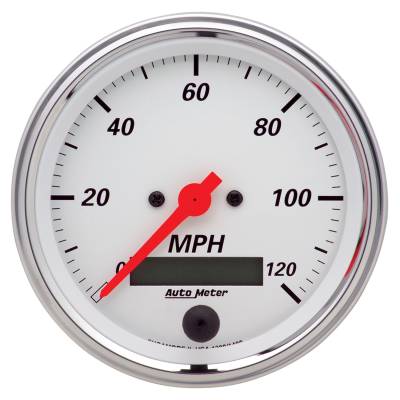 AutoMeter - AutoMeter 1380 Arctic White Speedometer Gauge 3-3/8" Electric Programmable