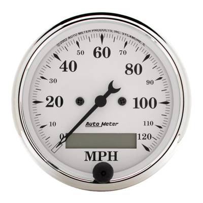 AutoMeter - AutoMeter 1688 Old Tyme White Speedometer Gauge 3-1/8" Electric Programmable