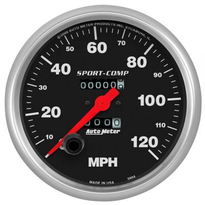 AutoMeter - AutoMeter 3994 Sport-Comp Speedometer Gauge 5" Mechanical