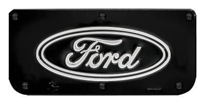 Gatorback - Gatorback Replacement 14" Mud Flap Plate Black Ford Oval Logo GB755632