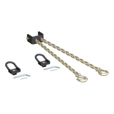CURT - CrossWing 5th Wheel Safety Chain Assembly w/Rail Anchors