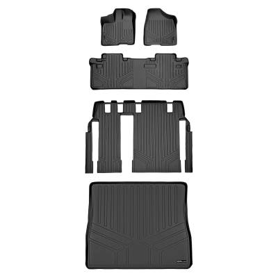 SMARTLINER - SMARTLINER A0083/B0083/C0229/D0083 3 Row Floor Mats w/Behind 2nd Row Cargo Liner