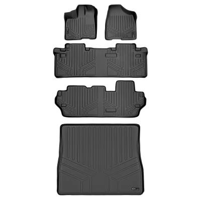 SMARTLINER - SMARTLINER A0083/B0083/C0083/D0083 3 Row Floor Mats w/Behind 2nd Row Cargo Liner