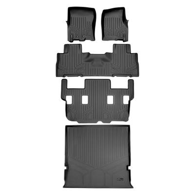 SMARTLINER - SMARTLINER A0183/B0303/C0184/D0183 3 Row Floor Mats w/Behind 2nd Row Cargo Liner