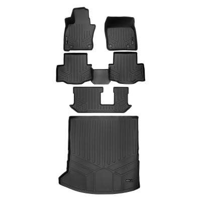 SMARTLINER - SMARTLINER A0716/B0716/C0717/D0716 3 Row Floor Mats w/Behind 2nd Row Cargo Liner
