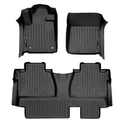 SMARTLINER - SMARTLINER SA0108/B0197 Front/Rear BLACK Floor Liners for Tundra Double Cab