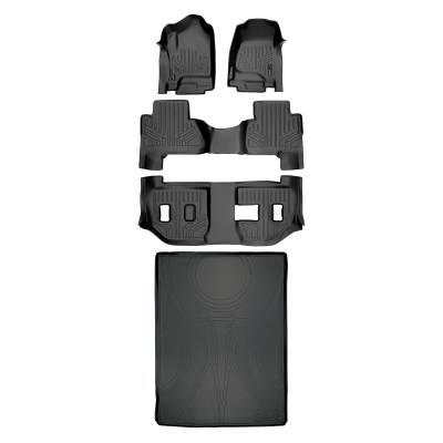 SMARTLINER - SMARTLINER A0136/B0166/C0166/D0159 3 Row Floor Mats w/Behind 2nd Row Cargo Liner
