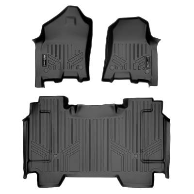SMARTLINER - SMARTLINER SA0369/B0369 Front/Rear BLACK Floor Liners for Ram 1500 Crew