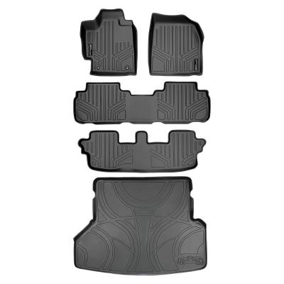 SMARTLINER - SMARTLINER A0038/B0037/C0037/D0057 3 Row Floor Mats w/Behind 2nd Row Cargo Liner