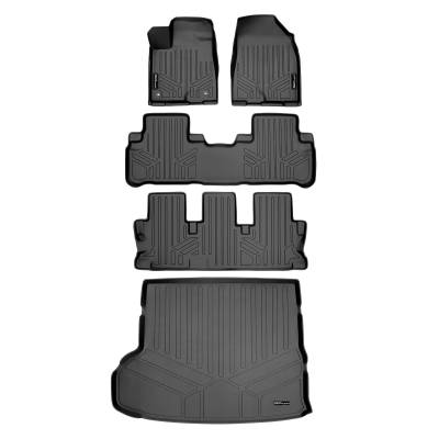 SMARTLINER - SMARTLINER A0152/B0152/C0152/D0152 3 Row Floor Mats w/Behind 2nd Row Cargo Liner
