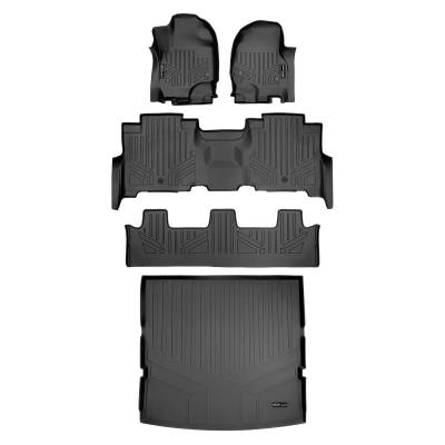 SMARTLINER - SMARTLINER A0350/B0351/C0351/D0350 3 Row Floor Mats w/Behind 2nd Row Cargo Liner