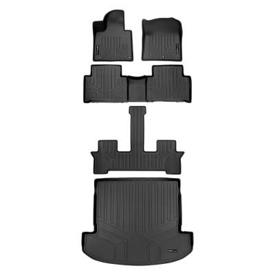 SMARTLINER - SMARTLINER A0547/B0608/C0548/D0547 3 Row Floor Mats w/Behind 2nd Row Cargo Liner