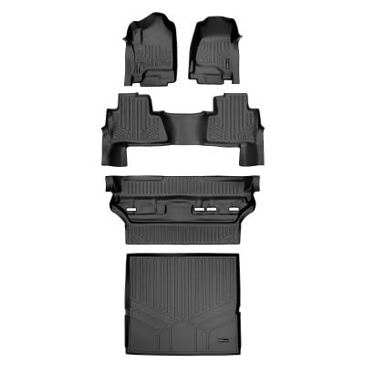 SMARTLINER - SMARTLINER A0136/B0445/C0445/D0153 3 Row Floor Mats w/Behind 2nd Row Cargo Liner