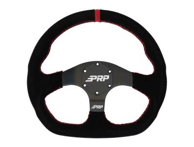 PRP - PRP 13" Comp-R Suede Wrap Steering Wheel Black/Red G253
