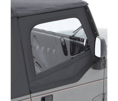 Bestop - Bestop Front Upper Soft Half Doors Black Denim for Wrangler YJ 51782-15