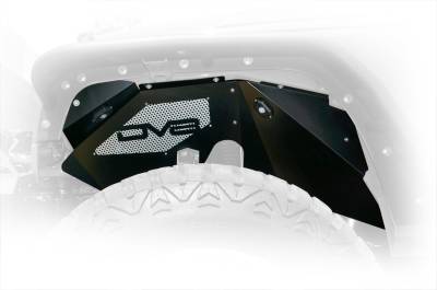 DV8 Offroad - DV8 INFEND-01FBRL Front Inner Fenders w/Rock Lights for 07-18 Jeep Wrangler JK