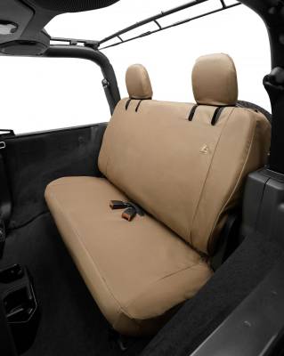 Bestop - Bestop Polyester Rear Seat Cover Tan for Wrangler JL 2DR 29292-04
