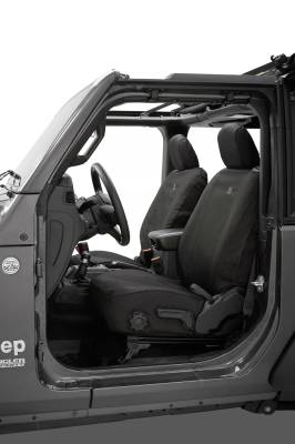Bestop - Bestop 29293-35 Polyester Front Seat Cover Black Diamond for 18+ Wrangler JL 2DR