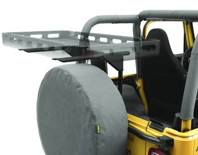 Bestop - Bestop 41411-01 Highrock 4x4 Tailgate Rack Brackets Black for 87-95 Wrangler YJ