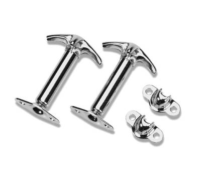 Bestop - Bestop 51294-00 Hood Catch Latches Pair Chrome for 41-49 Jeep CJ2