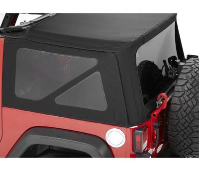 Bestop - Bestop Soft Top Replacement Window Set Black Twill for Jeep JK 2DR 58442-17