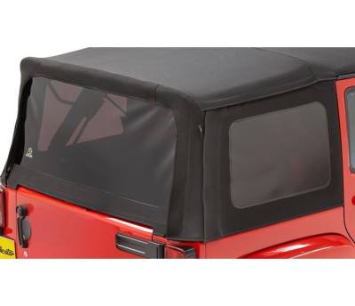 Bestop - Bestop Soft Top Replacement Window Set Black Twill for Jeep JK 4DR 58447-17