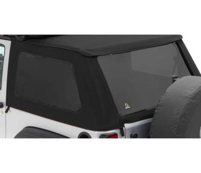 Bestop - Bestop Soft Top Replacement Window Set Black Twill for Jeep JK 2DR 58422-17