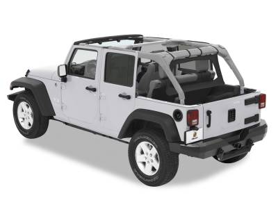 Bestop - Bestop 80039-35 Black Diamond Windjammer Rear Cab Curtain for Wrangler JK 4DR