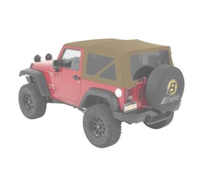 Bestop - Bestop 58442-74 Pebble Beige Twill Window Replacement Set for 07-18 Jeep JK 2DR