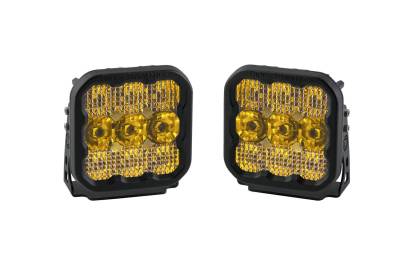 Diode Dynamics - Diode Dynamics DD6772P SS5 LED Pod Sport Yellow Combo PAIR