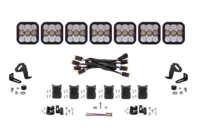 Diode Dynamics - Diode Dynamics DD6800 SS5 Sport Universal CrossLink 7-Pod Lightbar White Combo