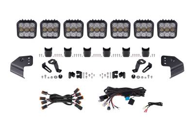 Diode Dynamics - Diode Dynamics DD7264 Bronco SS5 Pro CrossLink Windshield White Combo Lightbar