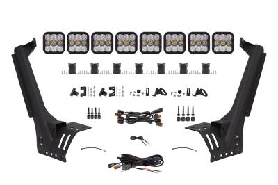 Diode Dynamics - Diode Dynamics DD6821 CrossLink Windshield White Combo Lightbar for Jeep JL Spt