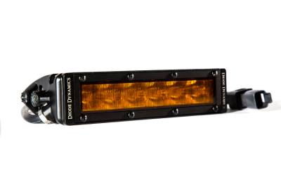Diode Dynamics - Diode Dynamics DD5044S 6" LED Light Bar Single Row Straight SS6 Amber Wide EACH