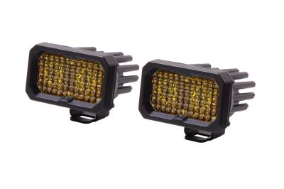 Diode Dynamics - Diode Dynamics DD6417P Stage 2" LED Pod Pro Yellow Flood Standard ABL Pair