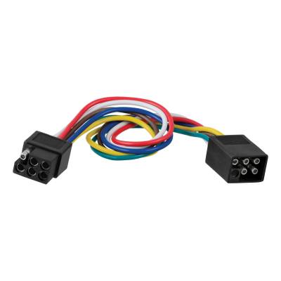 CURT - CURT Manufacturing 58034 6 Way Square Plug Wiring Extension