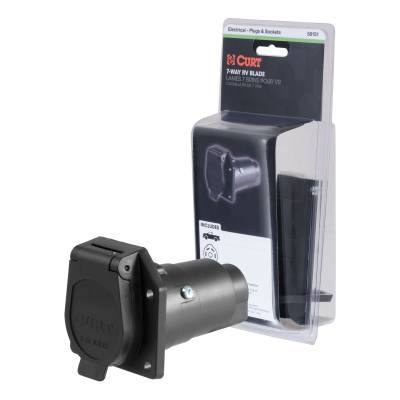 CURT - CURT Manufacturing 58151 7-Way Round RV Blade Wiring Connector
