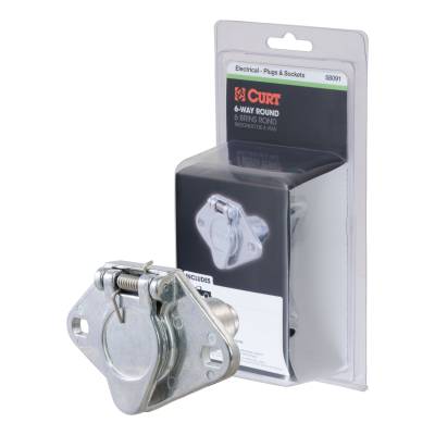 CURT - CURT Manufacturing 58091 6-Way Round Connector